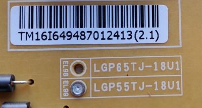 KIT DE TARJETAS PARA SMART TV LG / MAIN EBT66491006 / EAX69083603 / 65853501 / 31196726 / FUENTE EAY64948701 / EAX67865201 / LG-55TJ-18U1 / 64948701 / PANEL NC550DGG-AAGPA / DISPLAY LC550DGJ (SL)(A2) / MODELO 55UN6950ZUA / 55UN6950ZUA.AUSWLKR - Imagen 2